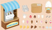 משפ' סילבניאן , דוכן גלידה , Sylvanian Families , Soft serve ice cream shop , 	5054