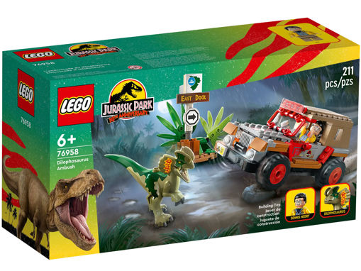 לגו מארב הדילופוזאורוס , (76958) , Lego , Jurassic Park , Dilophosaurus Ambush